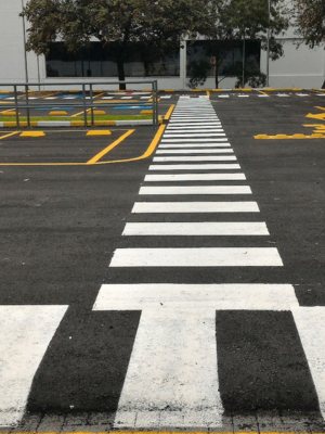 Pintura de faixa demarcação e sinalização